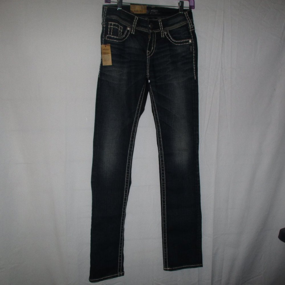 SUKI SILVER MID RISE JEANS NWT SIZE W25/L32
